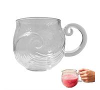 Sea Glass Tasse en verre soufflé à la main Motif vague des océans 355 ml