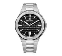 SEA-GULL Montre mécanique pour hommes, montres automatiques édition spéciale, cadran de conception mate montre à poignet distinctive, Seagull ST18, 1140A, Noir, Bracelet