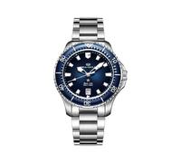 SEA-GULL Ocean Series Pro Montre mécanique automatique pour homme en acier inoxydable étanche avec calendrier lumineux 41 mm, bleu