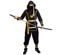 SEA HARE Costume Ninja Noir pour Homme Adulte