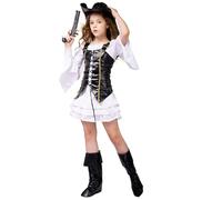 SEA HARE Déguisement de pirate de luxe pour filles (S:4-6 Ans)