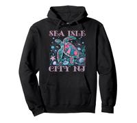 Sea Island City NJ Tortue Lover Coloré Plage Souvenir Sweat à Capuche