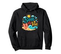 Sea La Vie - Ocean Beach Pun Funny Coastal Summer Vibes Sweat à Capuche