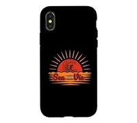 Sea La Vie Surf Sunset - Funny Ocean Beach Pun Surfer Coque pour iPhone X/XS