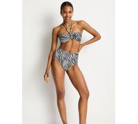 Sea Level Bas de bikini taille haute à empiècements zébrés Sea Level
