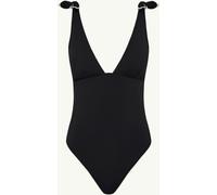 Sea Level Sea Level Black Babylon Bow Tie Longline Scoop Back One Piece Swimsuit