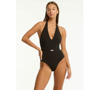 Sea Level Sea Level Black Eclipse V-Neck Halter Swimsuit 1 Piece
