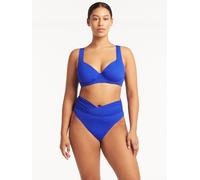 Sea Level Sea Level Blue High Waist Essentials Wrap High Waist Bikini Briefs