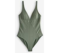 Sea Level Sea Level Green Caracus Scoop Back Panel Line Swimsuits 1 Piece