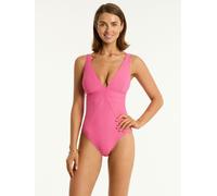 Sea Level Sea Level Pink Spinnaker Panel Line Multifit One Piece Swimsuit