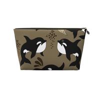 Sea Life Baleine Drôle Gros Poisson Animal, Trousse de Maquillage Trousse à cosmétiques Trousse de Toilette de Voyage Portable Pochette de Toilette