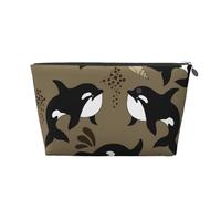Sea Life Baleine Drôle Gros Poisson Animal, Trousse de Toilette Trousse de Maquillage Sac à cosmétiques Trousse de Toilette de Voyage Portable