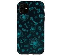 Sea Life Pattern Green Octopus Sea Turtle Meduse Coque pour iPhone 11
