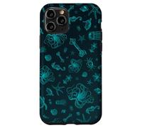 Sea Life Pattern Green Octopus Sea Turtle Meduse Coque pour iPhone 11 Pro