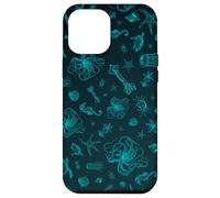 Sea Life Pattern Green Octopus Sea Turtle Meduse Coque pour iPhone 12 Pro Max
