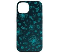 Sea Life Pattern Green Octopus Sea Turtle Meduse Coque pour iPhone 13
