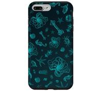 Sea Life Pattern Green Octopus Sea Turtle Meduse Coque pour iPhone 7 Plus/8 Plus