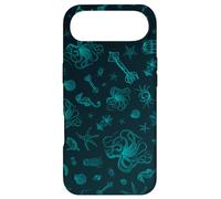 Sea Life Pattern Green Octopus Sea Turtle Meduse Coque pour iPhone Air
