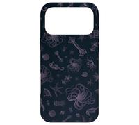 Sea Life Pattern Purple Octopus Sea Turtle Meduse Coque pour iPhone 17 Pro Max
