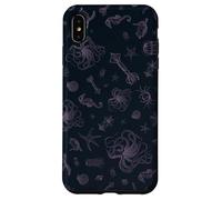 Sea Life Pattern Purple Octopus Sea Turtle Meduse Coque pour iPhone XS Max