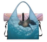 Sea Lion Sac de sport pour homme et femme avec compartiment à chaussures pour yoga, gym, voyage, couleur, L, Organiseur de sac