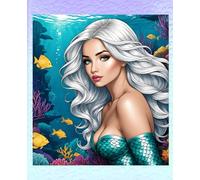 SEA MERMAID * COMPOSITION NOTEBOOK Journal Diary -Ocean Marine Folk Tale Lore- Cartoon Manga Anime Cosplay Style Art - Girl Lady Woman: ֍Wide ... Teen Homeschool College Ivy League University