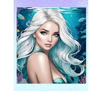 SEA MERMAID * COMPOSITION NOTEBOOK Journal Diary -Ocean Marine Folk Tale Lore- Cartoon Manga Anime Cosplay Style Art - Girl Lady Woman: ֍Wide ... Teen Homeschool College Ivy League University