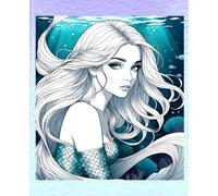 SEA MERMAID * COMPOSITION NOTEBOOK Journal Diary -Ocean Marine Folk Tale Lore- Cartoon Manga Anime Cosplay Style Art - Girl Lady Woman: ֍Wide ... Teen Homeschool College Ivy League University