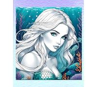 SEA MERMAID * COMPOSITION NOTEBOOK Journal Diary -Ocean Marine Folk Tale Lore- Cartoon Manga Anime Cosplay Style Art - Girl Lady Woman: ֍Wide ... Teen Homeschool College Ivy League University