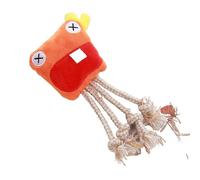 Sea Monster Jouet en corde de coton pour animal domestique, jouet interactif à tirer et à mâcher pour chiots et petits chiens, jouet durable pour chats et chiens, jeu d'intérieur amusant pour soulager