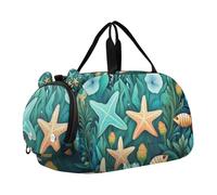 Sea Ocean Reef Fish Duffel Sac de sport avec compartiment à chaussures Grande capacité Sac de sport Sac fourre-tout de voyage pour l'école, le sport, les voyages
