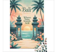 Sea Ocean Summer Bali Tropical Puzzle 1000 pièces pour Adultes | puzzle avec un design de carte ancienne pour les fans d'histoire une image du monde d'autrefois à compléter à la maison