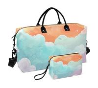 Sea Of Colorful Clouds Sac de voyage à bandoulière Sac fourre-tout de week-end Sac fourre-tout de gym avec trousse de toilette pour voyages d'affaires Grande capacité, mer de nuages colorés, 1 size