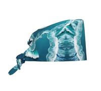 Sea of Love Chapeau de travail imprimé respirant avec bande absorbant la transpiration, convient pour homme et femme, noir, taille unique
