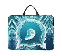 Sea of Love Housse pour ordinateur portable 14" - Transport d'affaires, bureau - Avec bandoulière et porte-documents, noir, taille unique