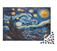 Sea of Stars Puzzle 1000 Pièces Enfant Adultes en Bois Puzzles-Van Gogh Style-Art DIY Jeu Occasionnel Jouets Cadeau Intéressants Ami De La Famille Approprié 1000pcs (75x50cm)