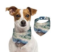 Sea On The Boards Bandanas d'été pour chiens, lavables, réglables et triangulaires, bavoirs mignons pour animaux de compagnie pour chiens de taille moyenne et grande taille