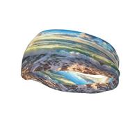 Sea On The Boards Bandeau de sport décoratif tendance absorbant la transpiration Bonne élasticité Peut être utilisé en toutes saisons, aussi bien pour les hommes que les femmes. La largeur est de 38