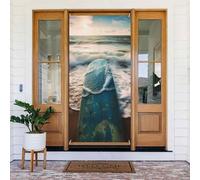 Sea on the boards - Bannière de porte imprimée - Bannière de porte saisonnière pour porte d'entrée, porches - Décoration de fête extérieure - 90 x 184,9 cm