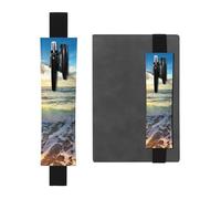 Sea On The Boards Lot de 2 porte-stylos en cuir synthétique avec bande élastique réglable pour journaux à couverture rigide, cadeau pour la rentrée scolaire