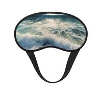 Sea On The Boards Masque de sommeil doux et confortable avec sangle réglable occultante pour femmes, filles, hommes, voyage, yoga, sieste, travail