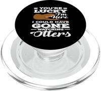 Sea Otter Lucky I'm Here Otter Lover PopSockets PopGrip pour MagSafe