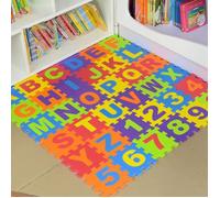 Sea™ Puzzle tapis mousse Deuba 36 pièces Tapis de jeu éducatif alphabet & chiffres 15.5 x 15.5 x 9 cm