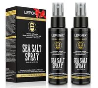 Sea Salt Spray - Spray Eau de Mer Cheveux - Waves Styling Produit avec Extrait de Varech, Aloe Vera et Algues Rouges - Ajoute Instantanément le Volume, la Texture, l'épaisseur et la Lumière 2x100ml