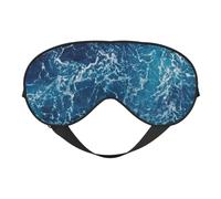 Sea Seen from The Top Masque de sommeil imprimé en soie pour les yeux en satin doux Bandeau élastique Fard à paupières de nuit pour sieste de voyage pour homme et femme
