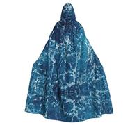 Sea Seen From The Top Printing Cape à capuche pour adulte Halloween 145 cm Chapeau surdimensionné pour vampire
