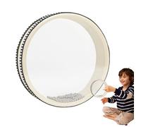 Sea Sound Drum - Percussion double face - Instrument de pluie d'ondes - Outil de rythme de relaxation durable - Tambour de thérapie musicale de méditation avec bol en bois dur pour une fiabilité au