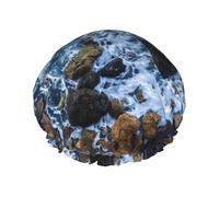 Sea Stones Bonnet de douche multi-scène et multi-usages double couche imperméable pour adultes, enfants, hommes et femmes.