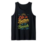 Sea Summer Ocean Coastal Life is Better At The Beach Débardeur