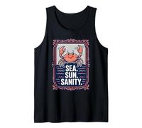 Sea. Sun. Sanity. Happy Crab Beach Ocean Débardeur